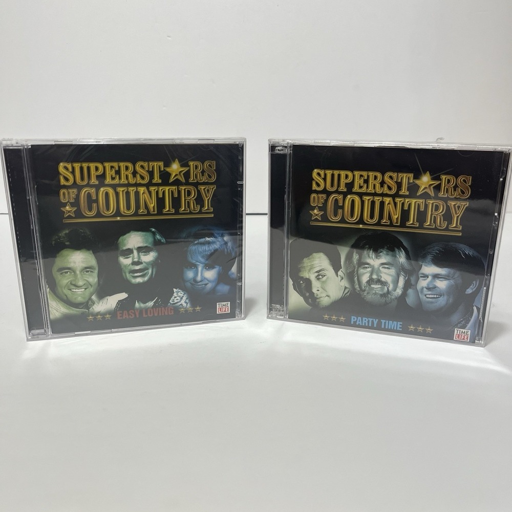 Superstars Of Country 2 Sealed CD Lot Party Time & Easy Loving NEW George Jones